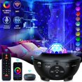 thumbnail image 1 of Galaxy Projector Star Projector Night Lights for Kids Room with Music Bluetooth Speaker Voice/Remote Control Timer, Multicolor Ocean Wave Stars 3 in 1 Galaxy Light 360 Pro Projector for, 1 of 5