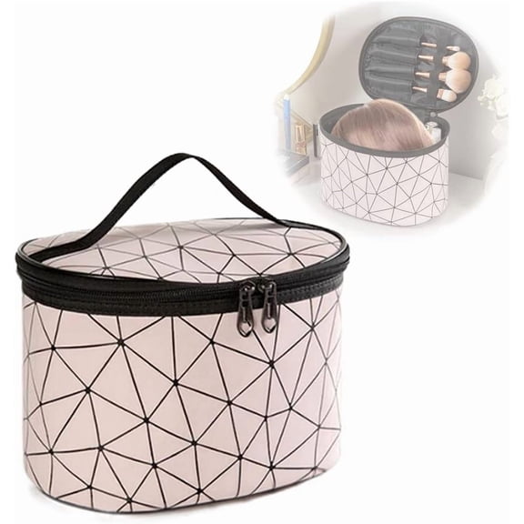Portable Wig Storage Box - Hair Extension Accessories Carrying Travel Case Makeup Tool Organizer to Store Hairpieces, Decorations, PINK