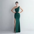 thumbnail image 1 of Vestido de brindis artesanal con cuentas presurizadas, hombros largos, falda de cola de pez ajustada para banquete de bodas, exhibición de modelos de autos, 1 of 5