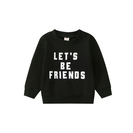 

Bagilaanoe Newborn Baby Baby Long Sleeve Sweatshirt Letter Print 3M 6M 12M 18M 24M Tops Loose Clothing