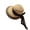 Khaki, variant on HONHUZH Summer Hats Womens Foldable Straw Sun Hat With Ruffled Edge And Bow Summer Beach Hat