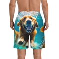 thumbnail image 3 of KLL Dog Underwater Adventure Men's Casual Summer Beach Shorts Hawaiian Shorts with Pockets-X-Large, 3 of 5