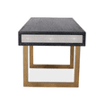 thumbnail image 6 of Moe's Home Collection Mako Solid Black Oak Frame 3-Drawers Writing Desk in Gray, 6 of 7