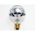 thumbnail image 3 of Bulbrite 712334 40 Watt 120 Volt G25 Standard Base Half Chrome Globe Decorative Light Bulb - Pack of 6, 3 of 4
