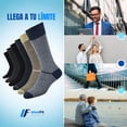 thumbnail image 3 of Calcetines para hombre de vestir. Hechos de algodón. Rayas Obscuras 6 pares, 3 of 6
