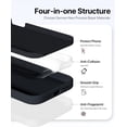 thumbnail image 4 of Compatible with iPhone 15 Pro Case, Silicone Upgraded [Enhanced Camera Protection] Phone Case with [2 Screen Protectors], Soft Anti-Scratch Microfiber Lining Inside, 6.1 inch, Black, 4 of 14