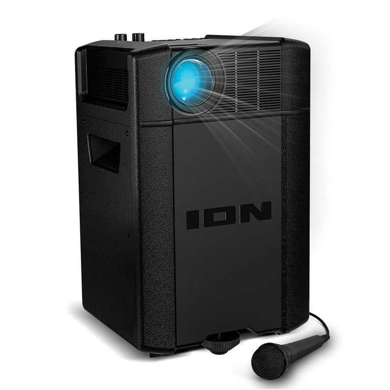 ION 150-Inch Home Projector Deluxe with Bluetooth, HD Audio, Mic