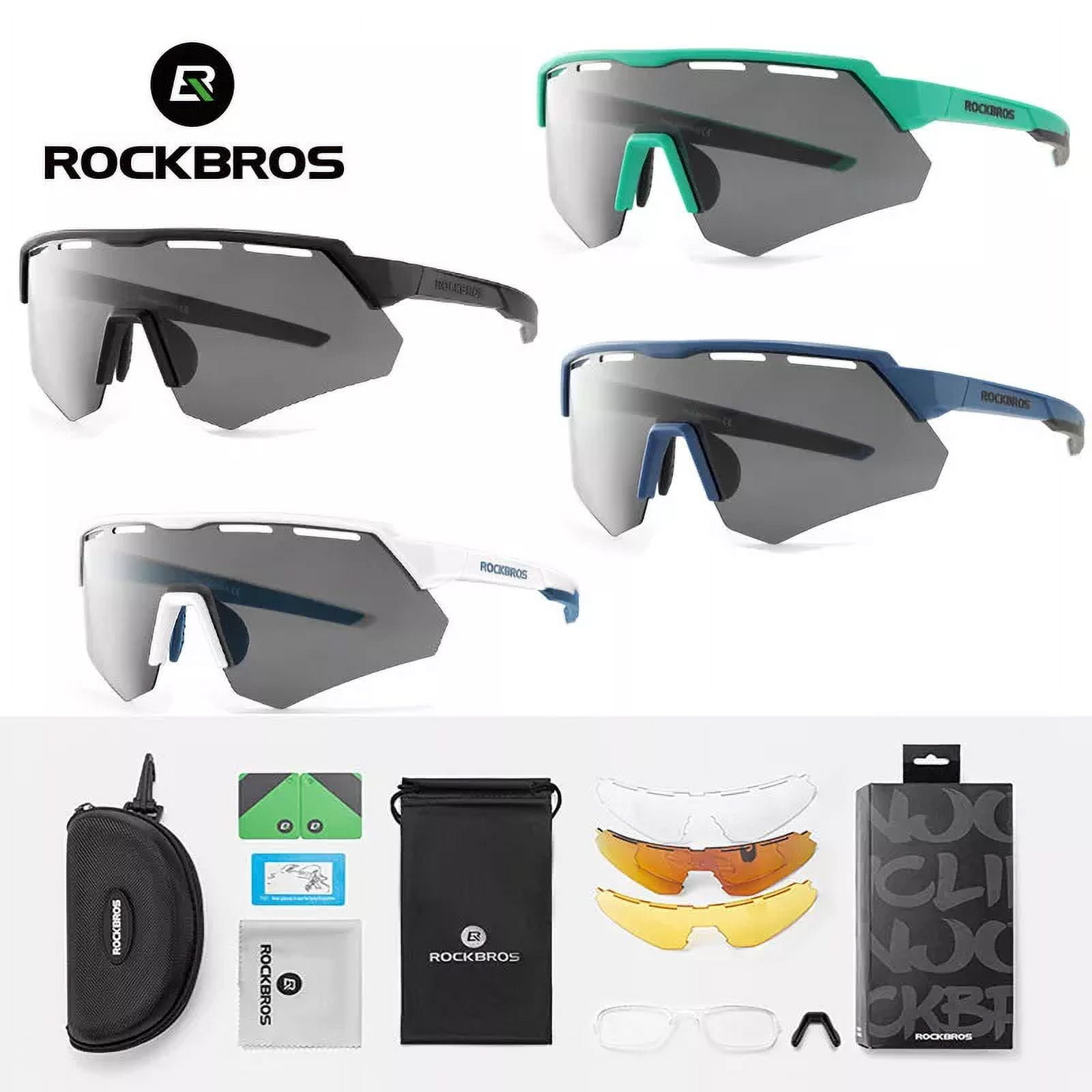 ROCKBROS Polarized Sunglasses Men Square Cycling Sports Driving Fishing UV400