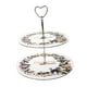 thumbnail image 1 of Soporte para cupcakes Sunnimix Halloween 2 niveles violeta y negro, 1 of 8