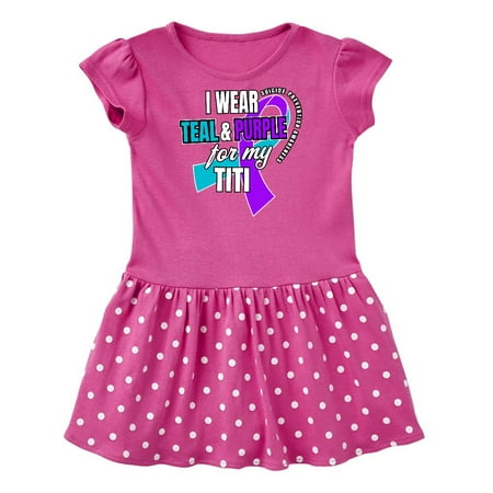 

Inktastic Suicide Prevention I Wear Teal and Purple for My Titi Gift Baby Girl Dress