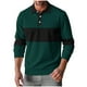 thumbnail image 2 of pstuiky manga larga para hombre, Camiseta de manga larga con solapa y botones de color liso para hombre salir tops xl, 2 of 9