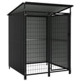 thumbnail image 2 of vidaXL Outdoor Dog Kennel Garden Animal Pet House Anthracite/Green Multi Sizes, 2 of 27