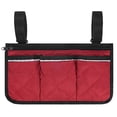 thumbnail image 1 of Uxcell Sac d'Accoudoir de Chaise de Plage [Lot de 1] - Polyester Imperméable Sangles Réglables Bande Réfléchissante Plage [Rouge Vin], 1 of 2