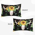 thumbnail image 4 of Balery Sunflower Skull Boho Watercolor Background Bedding Queen Pillow Cases - Envelope Closure - Soft Brushed Microfiber Fabric - Shrinkage and Fade Resistant Pillow Cases-14"x20", 4 of 9