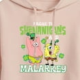 thumbnail image 3 of SpongeBob SquarePants - Prone To Shenanigans And Malarkey - Juniors Cropped Pullover Hoodie, 3 of 6