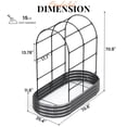 thumbnail image 6 of KING BIRD 6x3x1 ft Raised Garden Bed with Arched Trellis Galvanized Steel Metal Planter Garden Box Outdoor for Gardening Climbing Vegetables Flowers Dark Gray, 6 of 7