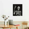 thumbnail image 3 of Awypu Halloween Wall Decor Skeleton Poster, Funny Goth Home Wall Art Prints, Gothic Skull Weird Paintings, Witchy Spooky Aesthetic Pictures for Bedroom Bathroom Pagan Room Decor, 3 of 5