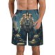 thumbnail image 1 of Fotbe Starry Sky Meditating Lion Trajes de Baño Estampados para Hombre, Shorts de Verano de Secado Rápido, Ropa de Playa, Bañadores-3X-Large, 1 of 6