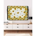 thumbnail image 3 of Outdoor TV Cover 48 to 50 Inch Weatherproof, Farmhouse Sunflowers Floral Print Waterproof TV Screen Protector for Outside Decor with Zipper and Pocket 48"L x 30"H , White, 3 of 7