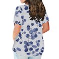 thumbnail image 4 of EGNMCR Hauts Grande Taille pour Femmes Décontractés à Imprimé Manches Courtes Col Rond Été Hauts Amples T-Shirt Blouse, 4 of 6
