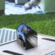 thumbnail image 1 of Ventilador de cintura, ventilador montado en la cintura, ventilador portátil con ajuste de cinco velocidades, ventilador de refrigeración portátil Azul negro, 1 of 8