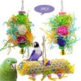 thumbnail image 1 of 2pcs Parrot Chew Toys Parrot Cage Toys & Accessories, Brushed Rattan Ball Parrot Toys Grass Wood Toys, 1 of 5