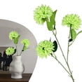 thumbnail image 2 of Simulation 3 Head Chrysanthemum Ball Flower, Artificial Red Pom Pom Mum for Wedding Home Decoration, Table Centerpiece Vase Arrangement, One Artificial 3-Headed Chrysanthemum, 2 of 4