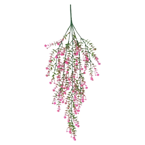 Clearance,Artificial Hanging Flowers for Outdoor, Violet Simulation Hanging Plant & Flowers for Outdoor Home Wedding Garden Yard Hanging Baskets Wisteria Garland Decoration,Pink,29.5x7.9"