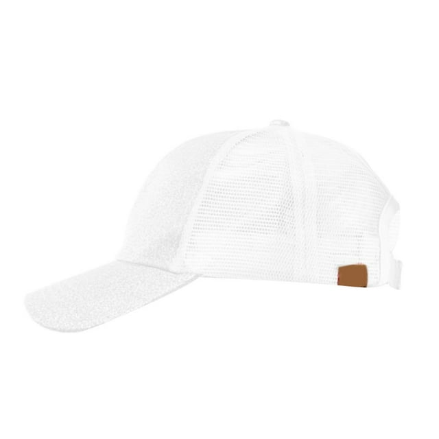 Mode Femmes Anti Soleil Paillettes Mesh Réglable Chapeau de Coton Casquette de Baseball