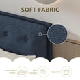 thumbnail image 3 of 4 EVER WINNER Queen Bed Frame, Queen Size Bed Frame with Headboard, Boucle Bed Frame with Removable Pillow Upholstery, No Box Spring Required, Easy Assembly, Navy Blue, 3 of 6