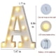thumbnail image 2 of Luces LED de marquesina con letras, 26 letras del alfabeto iluminadas, letrero con números y letras para bodas, fiestas de cumpleaños, lámpara navideña a pilas, luz nocturna, decoración para el hogar, 2 of 5
