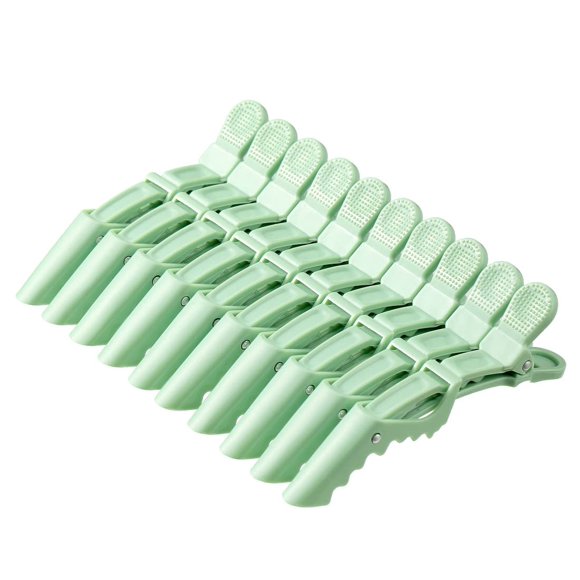 10 unids/set Clips de cocodrilo Clips de peluquería de plástico transparente Peinado del cabello Pasadores de sección Pinzas de cocodrilo antideslizantes profesionales Accesorios de bricolaje para sal