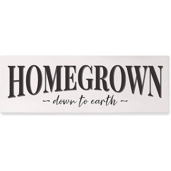 Homegrown Down To Earth Rustic Wood Wall Sign 6x18