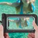 thumbnail image 2 of Bolsa impermeable para teléfono móvil - Bolsa seca flotante de 100 pies con cordón, pantalla táctil transparente, apta para teléfonos de hasta 6,9" para playa/piscina/natación, 2 of 8