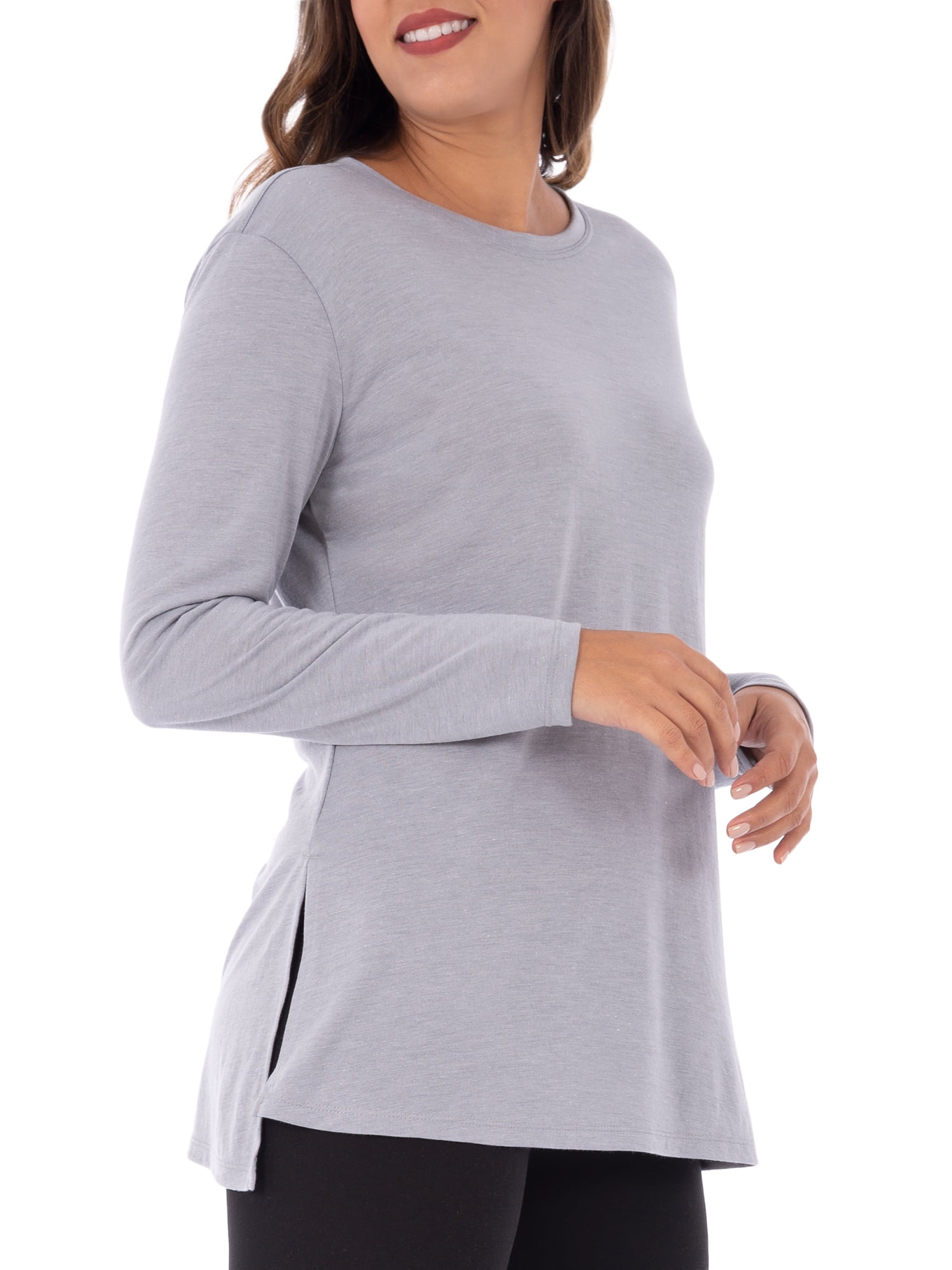 Long Sleeve Tunic Length Yoga Top 