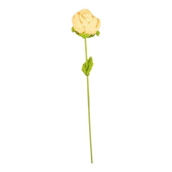 Woven Rose D, Each Petal of the Woven Rose Is Crocheted with Precision Stitching and in the Soft and Colorful Frame of the Wool, 1 Flower