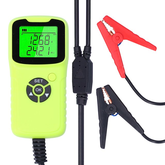 VGEBY Analyseur de Batterie, Performance Stable Compacte Grand Écran Led Testeur de Batterie Automobile pour Test Auto pour Voiture