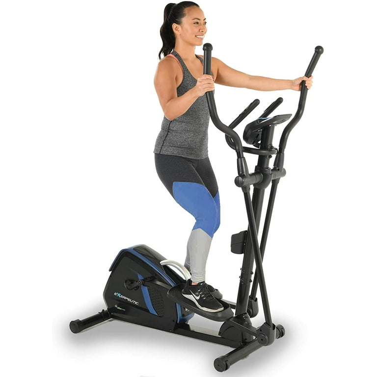 Exerpeutic Magnetic Flywheel Elliptical Trainer Machine for Home Gym with Natural Elliptical Motion, Bluetooth MyCloudFitness Tracking and Pulse Rate