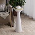thumbnail image 6 of Hanyu Farmhouse Tall Pedestal End Table Small Solid Wood Martini Table Plant Stand Modern Round Drink Table for Small Space Living Room, White, 6 of 15