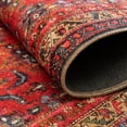 thumbnail image 5 of 2' x 6' Red and Ivory Floral Border Rectangular Rug Runner, 5 of 7