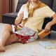 thumbnail image 5 of Balery Gnome And Buffalo Plaid Pantalones cortos de pijama de punto de algodón para hombre con cinturilla y bolsillos-Medium, 5 of 6