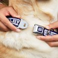 thumbnail image 2 of Carroll Shelby Pet Collar, Dog Collar Metal Seatbelt Buckle, Carroll Shelby CS Racing Logo Block Navy White, 11 to 16.5 Inches 1.0 Inch Wide, 2 of 9