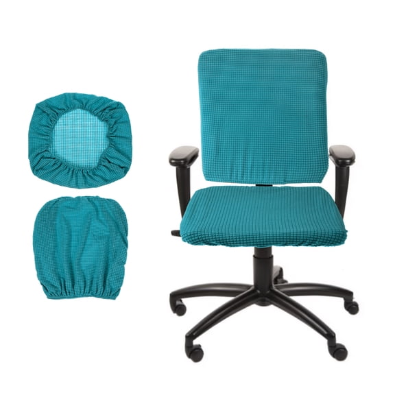 Office Chair Cover, Desk Chair Cover Stretch Slipcover for Home Office Desk Chairs Dark Green