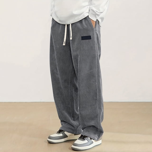 Mens Everyday Comfort Loose Fit Trousers For Daily Activities And Outdoor Use Lightweight Breathable Construction