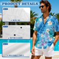 thumbnail image 6 of KUIFORTI Plumeria Mens Casual Shirts Hawaii Dress with Soft Fabric Matching Hawaiian Outfits for Couples Soft and Comfortable Lightweight for Summer Vacation Trip, 6 of 7