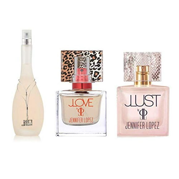 Jennifer Lopez JLove, JLust and glow Eau De Parfum collection gift Set - 1 OZ Each