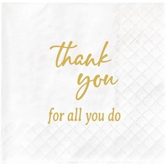 Thank You Napkins - Graduation & Retirement Party Supplies (4.5 x 4.5 In, 50Pcs)$$Home Decor, Kitchen, & Other
