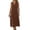 Dresses-1242Coffee, variant on Linen Dress for Women Sleeveless V-Neck Midi Dress Button Down Tank Dress Solid Color Loose Fit Casual Summer Beach Daily Work Wear