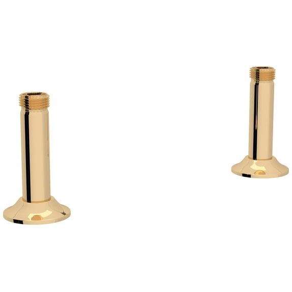 Perrin And Rowe U.6794-2 Georgian Era Bridge Faucet Straight Deck Unions - Gold