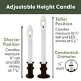 thumbnail image 6 of 612 Vermont Slimline Ultra-Bright LED Window Candles, Battery Operated, Remote Control, Metal Base (Antique Bronze), 6 of 9